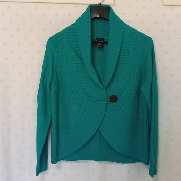 Faded Glory Sweaters - Faded Glory Stylish Green Cardigan XL